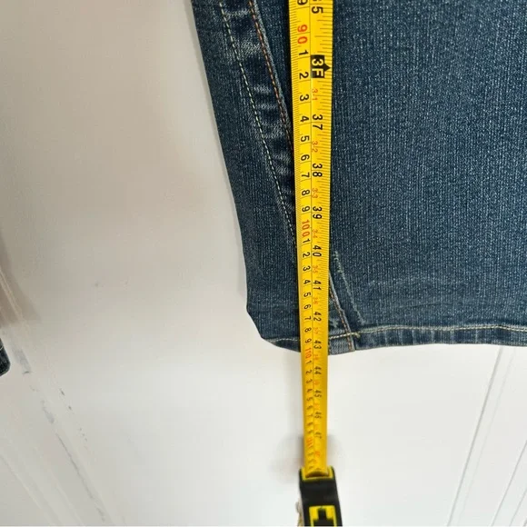 PZI Classic Blue Flare Wide Leg Jeans with Contrast Stitching - Picture 6 of 6